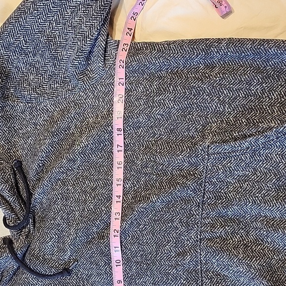 Old navy men's herringbone black & gray hooded long sleeve sweatshirt size lar - Picture 5 of 16